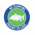 Pig Storm Drain Marker, Drains to Lake, 10PK SGN8200-657